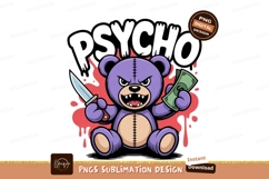 Purple bear holding money and knife cash Product Image 1