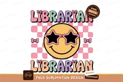 Smiley librarian retro graphic stars glasses Product Image 1