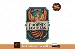 Fiery phoenix bird with ornate plumage feathers fire Product Image 1