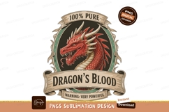 Red dragon head emblem fantasy mythical Product Image 1