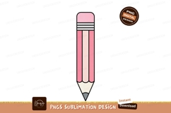 Pink pencil with eraser writing drawing Product Image 1