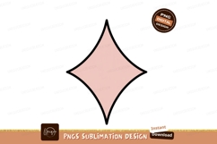 Pink diamond shape outline geometric Product Image 1