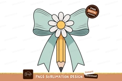 Ribbon flower pencil decoration daisy Product Image 1