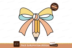 Pastel bow pencil illustration ribbon Product Image 1