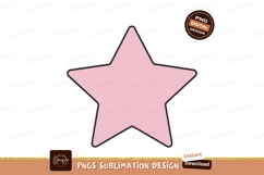 Pastel pink star shape graphic Product Image 1