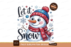 Watercolor Snowman Festive Winter Illustration Holiday Product Image 1