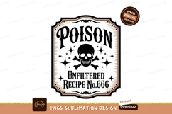 Skull poison label design bones warning Product Image 1