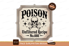 Skull crossbones poison label warning Product Image 1
