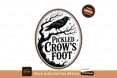 Black crow perched on tree branches bird oval Product Image 1