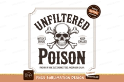 Unfiltered Poison Skull Crossbones Label witch Product Image 1