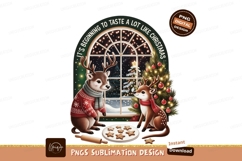 Reindeer Christmas Baking Scene cookies tree Product Image 1