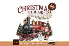 Festive train with Santa and snowman christmas trees Product Image 1