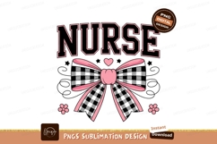 Nurse Appreciation Bow Design Sublimation Png Product Image 1