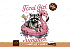 Raccoon flamingo float drink summer Product Image 1