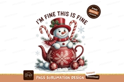 Snowman teapot holiday cheer christmas candy Product Image 1