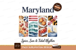 Maryland beach food flag waves sailboat crab Product Image 1