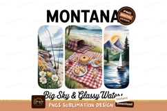 Montana nature scenes picnic fishing sailing image Product Image 1