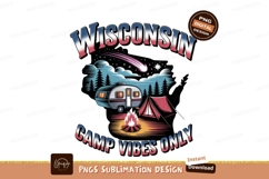 Wisconsin camping night scene tent trailer Product Image 1