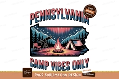 Pennsylvania camping scene with telescope and tent Product Image 1