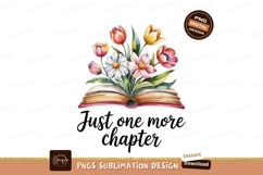 Book With Watercolor Flowers Sublimation Png Product Image 1
