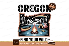 Oregon camping lake campfire canoe tent image Product Image 1