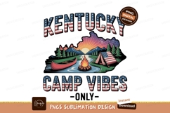 Kentucky camp scene sunset canoe campfire tent image Product Image 1