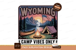 Wyoming camping adventure sunset lake image Product Image 1