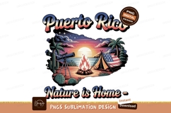 Puerto Rico camping sunset scene tent campfire Product Image 1