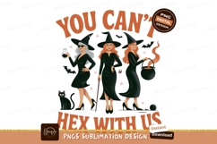 Witches holding cauldron and potion halloween black Product Image 1