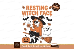 Skeleton witch driving hot rod with ghosts image Product Image 1