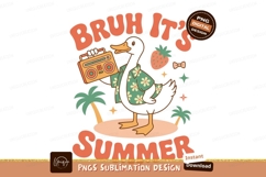 Duck holding boombox wearing floral shirt strawberry Product Image 1