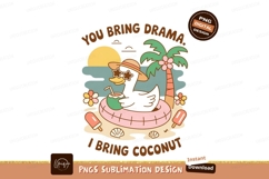 Duck relaxing on tropical beach summer vacation Product Image 1