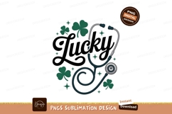 Lucky stethoscope shamrock design clover green Product Image 1