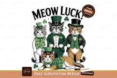 Cats wearing St Patricks Day attire green Product Image 1