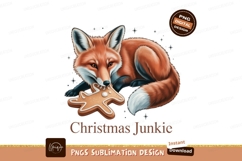 Format: Title: Fox Nibbling Gingerbread Cookie christmas Product Image 1
