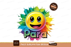 Smiling Emoji Para Text Sublimation Png Product Image 1