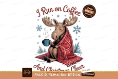 Format: Title: Moose Cozy Coffee Christmas blanket Product Image 1