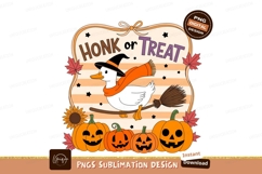 Duck flying broomstick halloween pumpkin scarf Product Image 1