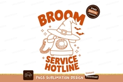 Orange witch hat telephone bats halloween Product Image 1