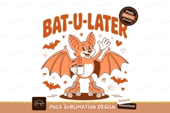 Orange bat roller skating with coffee skates Product Image 1