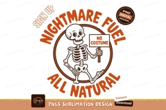 Skeleton holding sign nightmare fuel halloween spooky Product Image 1