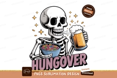 Skeleton eating cereal drinking beer image Product Image 1