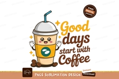 Cute coffee cup with text drink beverage Product Image 1