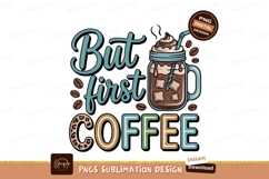 Iced coffee beverage with text drink caffeine Product Image 1