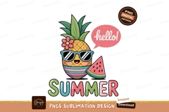 Happy pineapple sunglasses watermelon hello summer Product Image 1