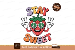 Strawberry peace glasses smiling fruit SUBLIMATION Product Image 1