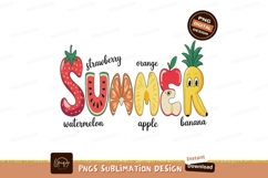 Fruit letters spelling summer strawberry watermelon Product Image 1