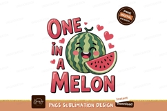Happy watermelon slice hearts fruit cute Product Image 1