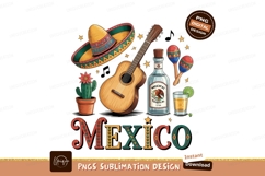 Sombrero Guitar Cactus Tequila Maracas Mexico image Product Image 1