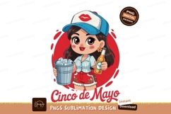 Girl holding ice bucket and beer bottle lips Product Image 1